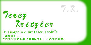 terez kritzler business card